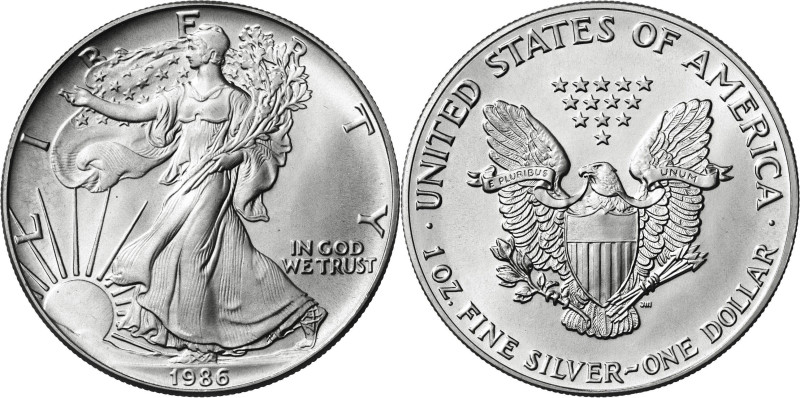 Estados Unidos. 1986. Filadelfia. 1 dólar. (KM. 273). AG. 31,36 g. S/C.