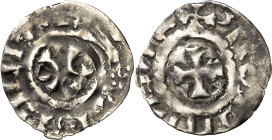 Francia. Guillermo I (886-918) y Guillermo II (918-926). Auvernia. Óbolo de Brioude. (D. falta) (PA. 2213/2217). Leyendas poco visibles. Vellón. 0,44 ...