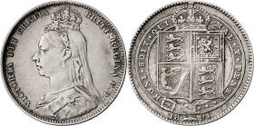 Gran Bretaña. 1891. Victoria. 1 chelín. (KM. 774). AG. 5,60 g. MBC-.