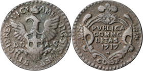 Italia. Sicilia. 1717. Víctor Amadeo II. DD-AC/CP. 1 grano. (KM. 84) (MIR. 901h). CU. 4,94 g. MBC.