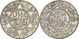 Marruecos. AH 1331 (1912). Yusuf. París. 10 dirhams. (KM. 33). AG. 25,02 g. EBC.