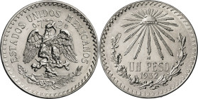 México. 1932. M (México). 1 peso. (KM. 455). AG. 16,57 g. EBC+.