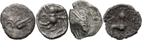 Lote de 4 monedas galas en plata. BC/MBC.