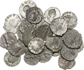 Lote de 25 antoninianos (Galieno a Claudio II). A examinar. MBC/MBC+.