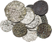 Lote de 11 monedas medievales. A examinar. BC/MBC-.