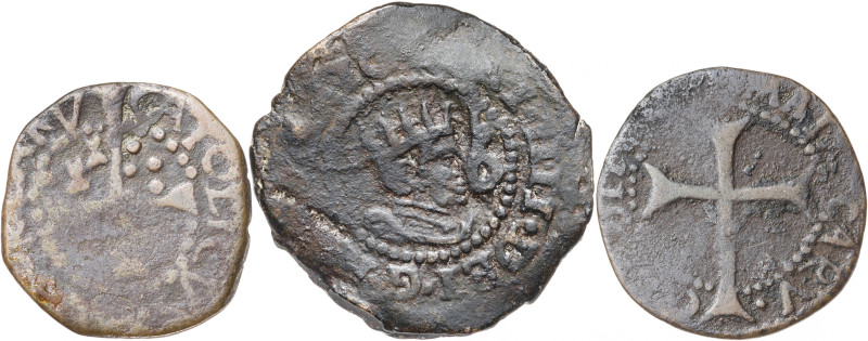 Mallorca e Eivissa. Lote de 3 cobres de la época de los Austrias. BC/BC+.