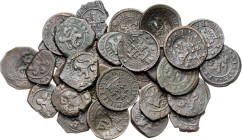 (s. XVII). 4 maravedís. Lote de 29 monedas, algunas de ellas con resello. A examinar. MBC-/MBC.