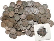 1828 a 1906. Fernando VII y Alfonso XIII. 1 (treinta y nueve), 2 céntimos (treinta y tres), 2 (noventa y seis) y 4 maravedís. Lote compuesto por 169 m...