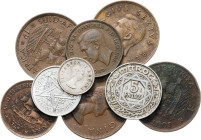 Lote de 2 monedas de Marruecos y 7 de Sudáfrica. Total 9 monedas. A examinar. BC+/MBC+.