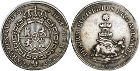 1789. Carlos IV. Sanlúcar de Barrameda. Proclamación. (Ha. 91) (RAH. 384) (Ruiz Trapero 168) (V. 95) (V.Q. 13142). Grabador: A. de Saa. Ex Colección T...