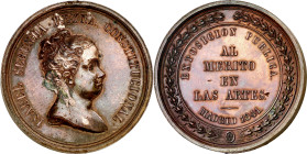 1841. Isabel II. Madrid. Premio al Mérito. (O'Connor pág. 238) (Ruiz Trapero 624) (V. 77) (V.Q. 14277). Grabador: M. Gonzalez de Sepúlveda. Oxidación ...