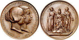 1851. Isabel II. Natalicio de la princesa de Asturias. (O'Connor pág. 251) (RAH. 609) (Ruiz Trapero 671 y 672) (V. 392). Marca en canto: Mano indicati...