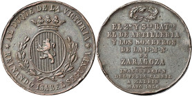 1856. Isabel II. Zaragoza. Al duque de la Victoria en la Inauguración del Ferrocarril. (O'Connor pág. 252) (RAH. 619) (Ruiz Trapero 683) (V. 799) (V.Q...