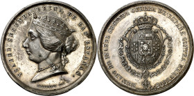 s/d (1860). Isabel II. Guerra de África. Grabador: Massonet. Metal blanco. 42,50 g. Ø50 mm. EBC-.