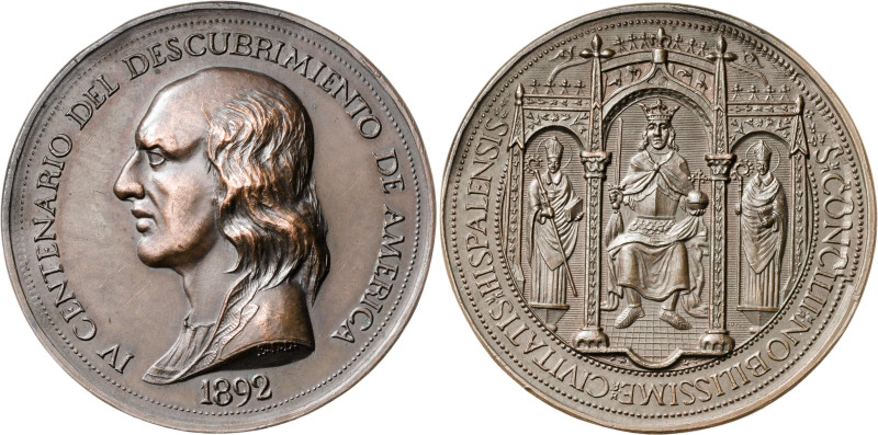 1892. Alfonso XIII. Sevilla. IV Centenario del Descubrimiento. (V. 559). Grabado...