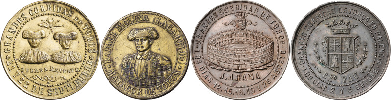 Lote de 4 medallas a la memoria taurina: grandes corridas de Toros (recuerdo de ...