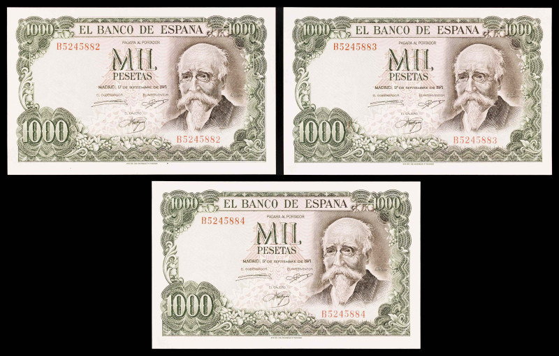 1971. 1000 pesetas. (Ed. D75a) (Ed. 474b). 17 de septiembre, Echegaray. Serie B....