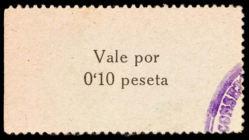 Boltaña (Huesca). 10 céntimos. (KG. 189) (RGH. 1263). Cartón. Raro y más así. EB...