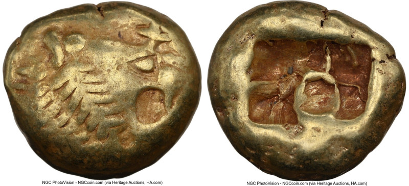 LYDIAN KINGDOM. Alyattes or Walwet (ca. 610-546 BC). EL third-stater or trite (1...