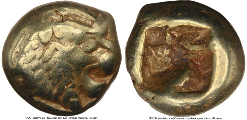LYDIAN KINGDOM. Alyattes or Walwet (ca. 610-546 BC). EL 1/12 stater or hemihecte...