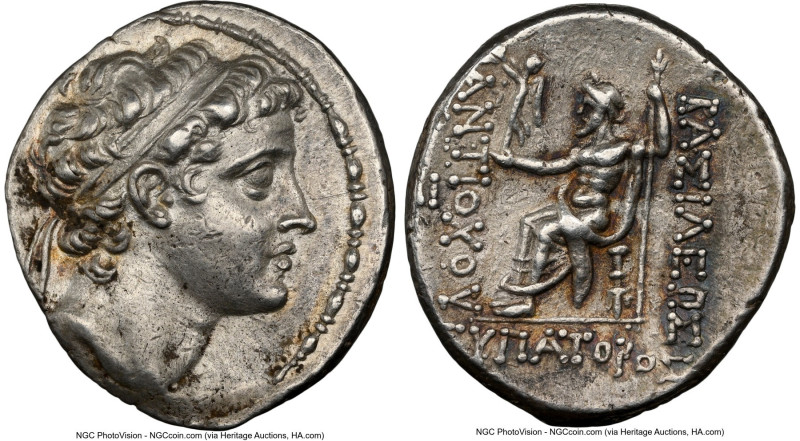 SELEUCID KINGDOM. Antiochus V Eupator (164-162 BC). AR tetradrachm (29mm, 16.74 ...