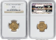 Fuad I gold 50 Piastres AH 1341 (1923) AU55 NGC, British Royal mint, KM340. One year type. HID09801242017 © 2023 Heritage Auctions | All Rights Reserv...