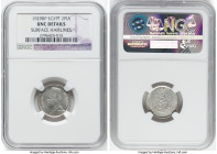 Faud I 5-Piece Lot of Certified Assorted Issues NGC, 1) 2 Piastres AH 1348 (1929)-BP - UNC Details (Surface Hairlines), Budapest mint, KM348 2) 5 Mill...