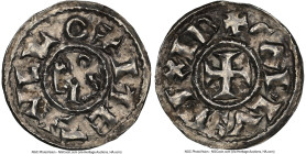 Carolingian. Charles the Bald or Charles the Simple Immobilized Type Denier ND (860-925) MS62 NGC, Melle mint. 1.59gm. HID09801242017 © 2023 Heritage ...