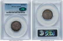 Louis XV 1/6 Ecu (20 Sols) 1720-A XF45 PCGS, Paris mint, KM453, Gad-296. CAC sticker. HID09801242017 © 2023 Heritage Auctions | All Rights Reserved