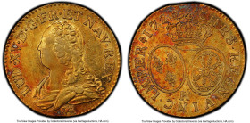 Louis XV gold Louis d'Or 1726-H AU55 PCGS, La Rochelle mint, KM489.9, Gad-340 (R). Lustrous surfaces with crimson toning. HID09801242017 © 2023 Herita...