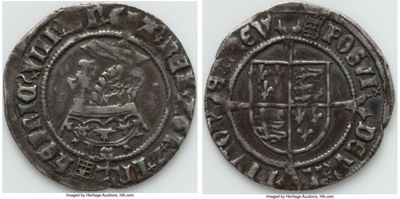 Henry VIII (1509-1547) Groat ND (1509-1526) VF, London mint, Portcullis mm, S-23...