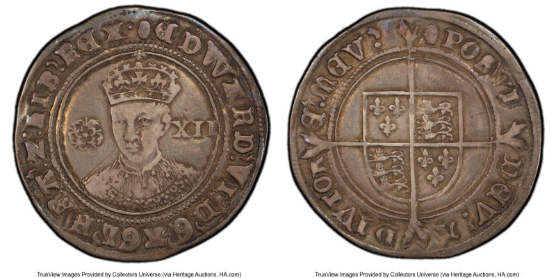 Edward VI (1547-1553) Shilling ND (1551-1553) VF Details (Scratch) PCGS, Tower m...