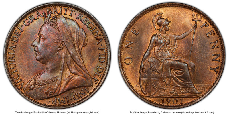 Victoria Penny 1901 MS65 Red and Brown PCGS, KM790, S-3961. HID09801242017 © 202...