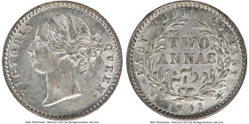 British India. Victoria 2 Annas 1841-(c) MS64 NGC, Calcutta mint, KM460.2. Auctioned in support of MSF noted on label. HID09801242017 © 2023 Heritage ...