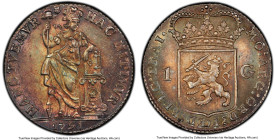 Utrecht. Provincial Gulden 1791 MS65 PCGS, Utrecht mint, KM102.3. Red, gold and blue toning with muted luster. Bearing the second-finest grade across ...