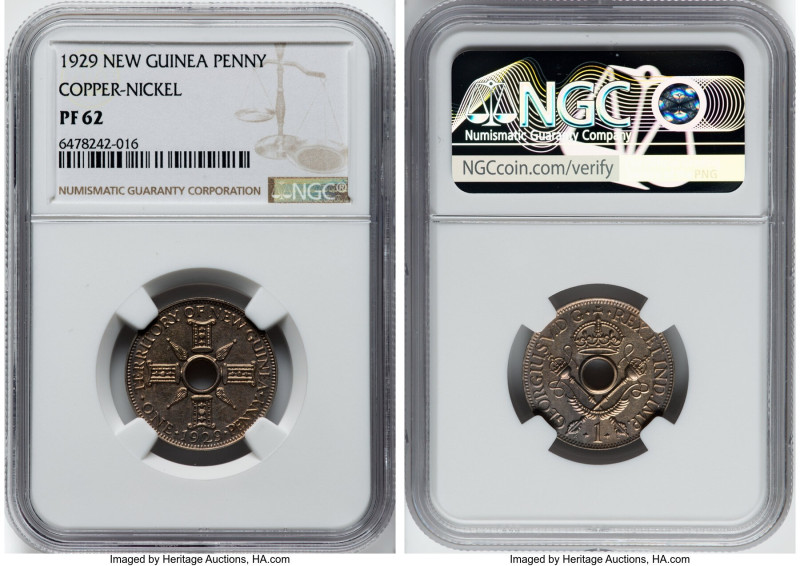 British Territory. George V Proof Penny 1929 PR62 NGC, Melbourne mint, KM2. HID0...