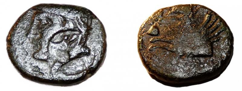 Ionia, Phokaia 
Circa 225-200 BC., C/M ship's prow. Æ 18 mm, 4.26 g.