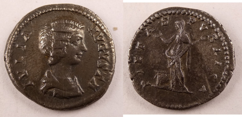 Julia Domna as Augustus
AR Denarius AD 193-217, 19 mm, 2.48 g.