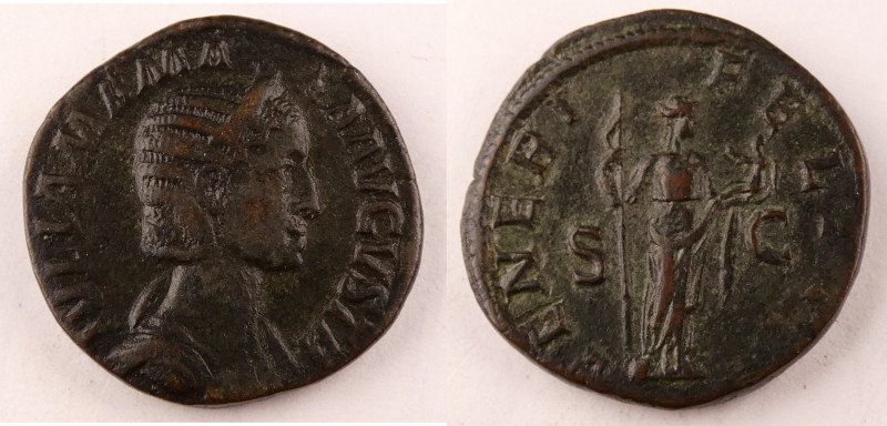 Julia Mamaea, Mother of Severus Alexander
Æ Sestertius AD 222-235, 29 mm, 17.89...