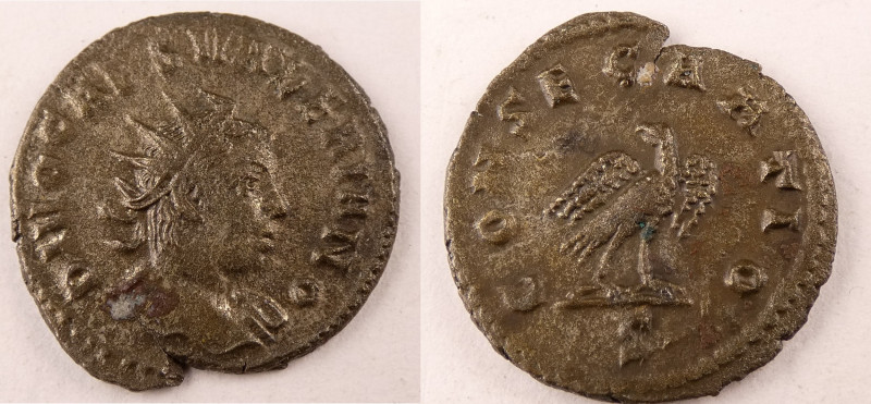 Valerian II
AR Antoninianus died AD 258, 20 mm, 2.97 g. Old collector's tag