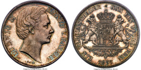 Bavaria. Ludwig II Proof Taler 1871 PR65 PCGS, KM886.2, J-108, Dav-613. A very rare "Vereinstaler" with no auction results locatable in recent memory ...