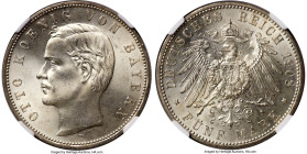 Bavaria. Otto 5 Mark 1908-D MS64 NGC, Munich mint, KM915, J-46. A type seemingly encountered in Proof more often than at this tier of Mint State assig...