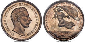 Brandenburg-Prussia. Wilhelm II silver "Heligoland Acquisition" Medal 1890-Dated MS65 NGC, Marienburg-6942. 38mm. By Oertel. Struck to commemorate the...