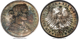 Frankfurt. Free City Proof Taler 1862 PR66 PCGS, Frankfurt am Main mint, KM370, Dav-652, J-42B. A very rare Proof striking as evidenced by this offeri...