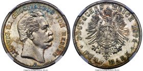 Hesse-Darmstadt. Ludwig III 5 Mark 1875-H MS68 NGC, Darmstadt mint, KM353, J-67. An immense outlier, both conditionally and aesthetically speaking, fe...