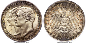 Saxe-Weimar-Eisenach. Wilhelm Ernst 5 Mark 1903-A MS65+ PCGS, Berlin mint, KM218, J-159. Mintage: 24,000. Commemorates Grand Duke's first marriage, to...