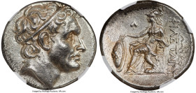 PERGAMENE KINGDOM. Philetaerus (284-263 BC). AR tetradrachm (28mm, 17.02 gm, 11h). NGC Choice AU 5/5 - 2/5, Fine Style, brushed. Posthumous issue of S...