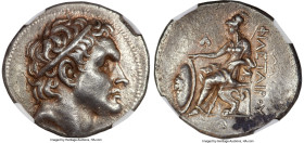 PERGAMENE KINGDOM. Philetaerus (284-263 BC). AR tetradrachm (30mm, 16.98 gm, 12h). NGC Choice XF 5/5 - 3/5. Posthumous issue of Seleucus I, ca. 269-26...