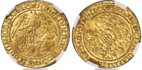 Liege. John of Bavaria (1389-1418) gold Griffon d'Or ND (c. 1412) MS63+ NGC, Liege mint, Fr-286, Delm-316 (R3), Chestret-279, Plate XV. 3.88gm. +IOh'S...