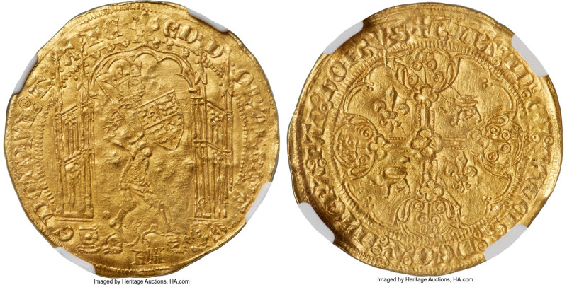 Anglo-Gallic - Aquitaine. Edward III (1327-1377) gold Guyennois d'Or (Pavillon d...